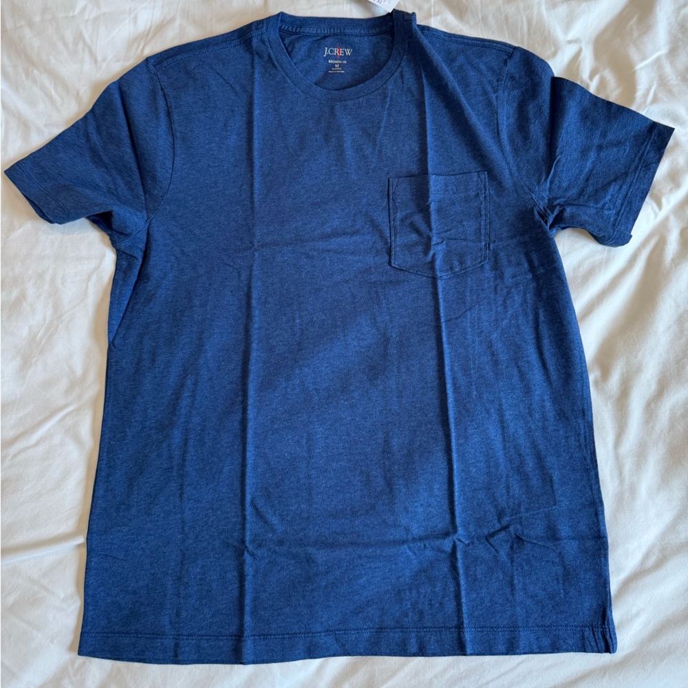 J. Crew Men's Broken In Pocket Tee - Tall Medium - Heather Riviera